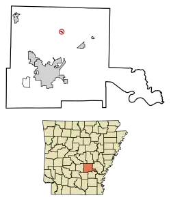 Location of Sherrill in Jefferson County, Arkansas.