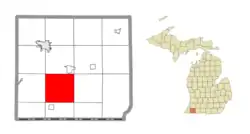 Location within Cass County