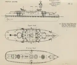 Cutaway of the Jemmapes class from Brassey's Naval Annual
