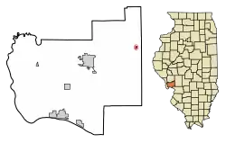 Location of Fidelity in Jersey County, Illinois.