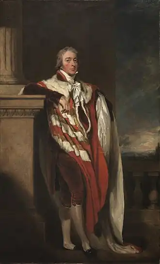 Portrait of Lord Westmoreland. Portrait by Thomas Lawrence of John Fane 10th Earl, 1806.