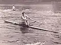 On the way to winning Scullers Head of the River Race in 1959