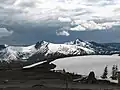 Castle Peak (left) and Spud Mountain (behind, right) viewed from Johnston Ridge