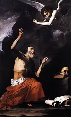 Saint Jerome and the Angel, 1626, 262 x 164&nbsp;cm., Museo di Capodimonte