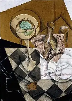 Juan Gris, 1914, Le Compotier (The Fruit Bowl), chalk and oil on canvas, 92 x 65&nbsp;cm, Kröller-Müller Museum, Otterlo, Netherlands
