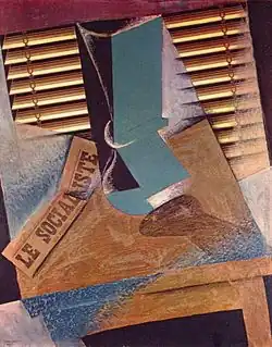 Juan Gris, 1914, The Sunblind, collage and oil on canvas, 92 × 72.5&nbsp;cm