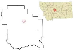 Location of Stanford, Montana