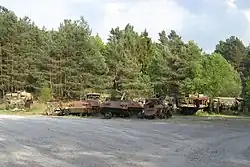 Assorted collection of former target objects.