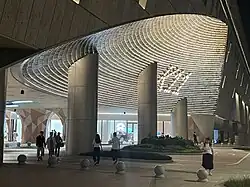 View of an entrance to the Art Mall