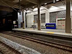 View of the platform of the new KTM Komuter station