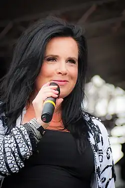 Kaija Koo performing at 2013 Rakuunarock festival in Lappeenranta, Finland.