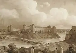 Ivangorod Fortress at the beginning of the 19th century