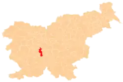 Location of the Municipality of Brezovica in Slovenia