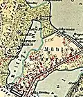 Detail from a 1900 map of Potsdam showing the location of the Marmorpalais