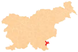 The location of the Municipality of Metlika