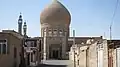 The Persian dome and two small minarets in 2013