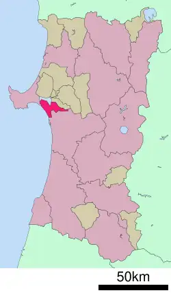 Location of Katagami