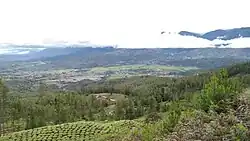 Aerial view of the town of Blajerango