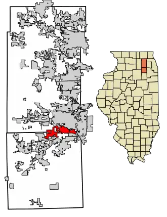 Location of Montgomery in Kendall County, Illinois