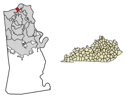 Location of Bromley in Kenton County, Kentucky