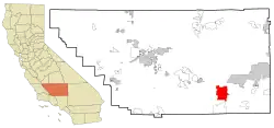 Location in Kern County and the state of California