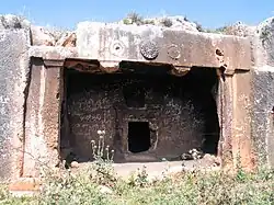 Rock-cut tomb at Khirbet Kurkush