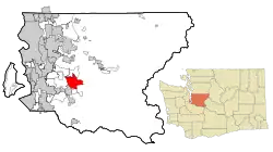 Location of Hobart, Washington