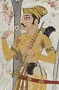 Mewar, ca. 1630-1640 C.E. A kinnari vina played by a prince