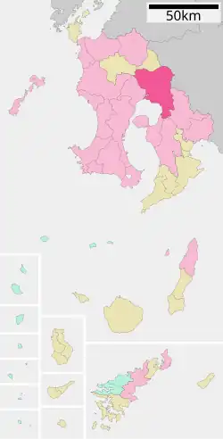 Location of Kirishima