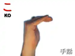 指文字：　こ KO