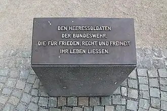 Bundeswehr stele erected in 2006