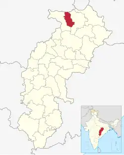 Location in Chhattisgarh