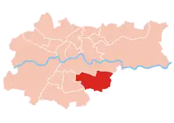 Location of Bieżanów-Prokocim within Kraków