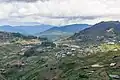 Panoramic view from Dream World Resort on Kundasang town inside the valley.