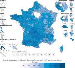 Voter turnout in the first round