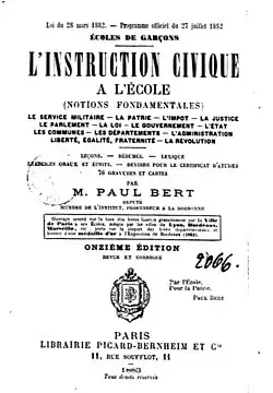 L'instruction civique à l'école, by Paul Bert.