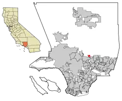 Location within Los Angeles county