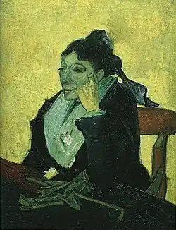 L'Arlésienne: Madame Ginoux with gloves and umbrella. Oil on canvas (burlap), 92.5 x 73.5&nbsp;cm, Musée d'Orsay, Paris