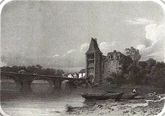 Remains of a castle by the river