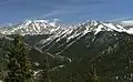 La Plata Peak (left) and Star Mountain (right) viewed from Independence Pass