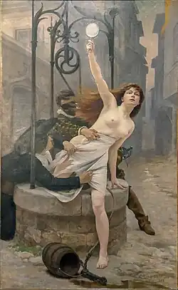 La Vérité sortant du Puits (1898) by Édouard Debat-Ponsan, Musée de l'Hôtel de Ville&nbsp;[fr], Amboise.
