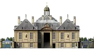 Restoration of the façade of the Menagerie at Versailles.