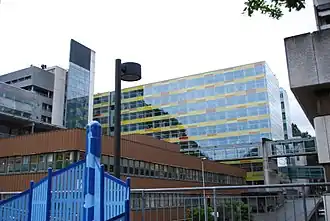 The laboratory building, centre back