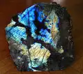 Polished labradorite 18 × 20&nbsp;cm