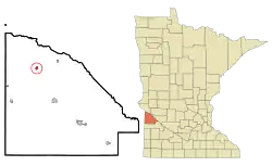 Location of Bellingham, Minnesota