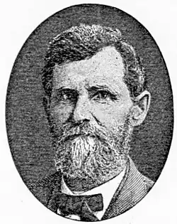 engraving of Dr Lafayette Bunnell, showing him as an older man with a craggy face, short bristly hair and a cropped grey beard.