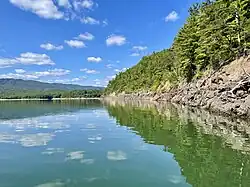 Geological features of the lake