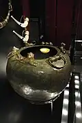Cauldron and gold bowl