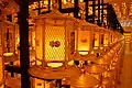 Detail of the lanterns in Tōrō-dō Hall.
