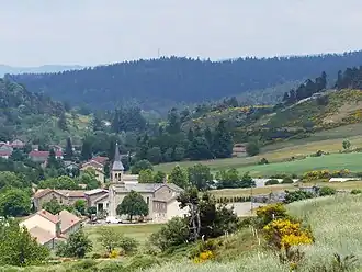 Church and village from the south